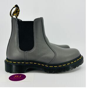 Dr. Martens Women's 2976 Gunmetal Grey Virginia Leather Chelsea Boots Size 5